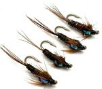 Trout Fly Fishing Flies PHEASANT TAIL FLASHBACK NYMPH BARBED or BARBLESS