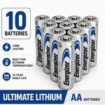 AA Energizer Ultimate Lithium Batteries 1.5v LR6 L91 Digital Camera Expiry 2050