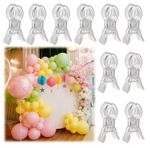 10PCS Transparent Large Balloon Clips Arch Spring Clamps for DIY Backdrop Stand