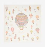 Atelier Choux Baby Grand Carré Hot Air Balloons Blanket in White (200cm)