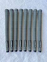 x8 Lamkin Crossline Standard Black / White Golf Grips + Tape UK