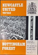 Newcastle United v Nottingham Forest, League Cup, 1974/75.