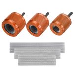 1/2"&3/4"&1" 1/4" Copper Pipe Cleaner, Hex Drill Powered Pipe Brush, Red