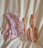Floral Gardening Set  Tools And Gloves