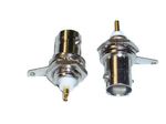 Pack 2, BNC  Female Chassis Panel Mount  Socket Coaxial Connector