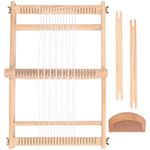 Wooden Multi-Craft Weaving Loom 19.6"L x 15.3"W Warp ​Frame ​Loom Heddle Bar for