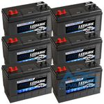 6 x SUPER HEAVY DUTY XD31 Leisure Battery 12v 3yr Warranty 115 ah 1000cca