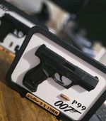 Framed Walther P99 James Bond Wall Art 007 Desk Ornament Hangar Scale 1:1 9x19mm