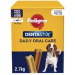 105 Pedigree Dentastix Daily Dental Sticks Dog Treats Medium Dog Chews