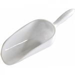 24oz/36oz White Plastic Flour Scoop, Ice, Sweets, Dry Food Cereal Scoop Bar