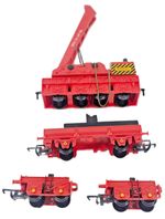 Hornby R739 OO Gauge BR Red 75 Ton Operating Breakdown Crane Set Vintage Unboxed