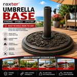 CAST IRON ROUND UMBRELLA SUNSHADE PARASOL BASE STAND PATIO OUTDOOR GARDEN HEAVY