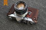Handmade Genuine Leather Half Camera Case Bag Cover for Olympus OM1 OM2 OM3 OM4