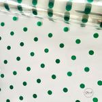 ShredAstic®  DARK GREEN DOT Florist Cellophane Wrap Film 1-20m /3m ribbon hamper