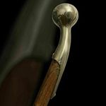 Vintage Antique Wooden Walking Stick Cane Victorian Brass Sujal Head Handle Gift