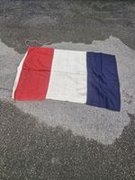Vintage French Tricolour Linen Flag