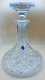 Vintage Edinburgh Cut Crystal Decanter Stopper Ships Decanter