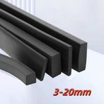 Neoprene Solid Rubber Strip 3-20mm Thick 10-70mm Width Rubber Strips 1-25 Metre