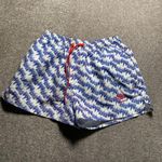 Umbro Swim Shorts Men's XS Blue Zigzag Pattern Polyester Summer Beachwear
