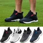 FitVille Mens Golf Shoes Wide Fit Professional Spiked Outdoor Golf Trainers 7-13