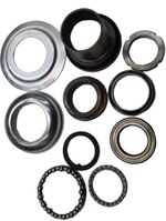 ukscooters LAMBRETTA FORK STEERING RACER SET WITH BEARINGS LOCK  CAPS GP SX 10PC