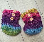 Handmade Multicolour Baby Girl Newborn Booties