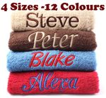 New EMBROIDERED PERSONALISED BATH TOWEL Ideal Gift Set ANY NAME Egyptian Cotton