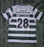 Retro Green/White Football Shirt - (XL) – Fan Home Shirt #28 – Short Sleeve