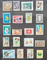 Tunisia collection of used commemorative stamps - 4 scans