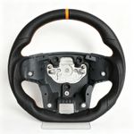 Leather Orange Line Flat Steering Wheel for Ford Ranger T6 PX2 PX3 16-20