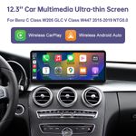 12.3" Ultra-thin Touch Screen Carplay For Benz C-class W205 GLC V W447 2015-2019