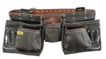 Oil Tanned 13 Pocket Professional Double Pouch two Tone Leather Tool Belt