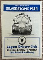 SILVERSTONE 7 Apr 1984 Jaguar Drivers Club 25th Historic Race Meeting Programme