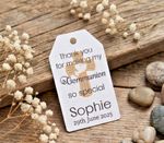 Personalised Communion Thank You Tags  Cross Favour Labels Milestone Gift Tags