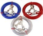 Dog Tie Out Cable Heavy Duty Steel PVC Coated Anti Chew Outdoor Lead 5m/10m