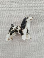 Vintage Miniature Black & White Springer Spaniel Dog Figurine Collectable Gift