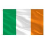 Ireland flag 5X3ft Irish Tricolour with Two Brass Eyelets Indoor/Outdoor