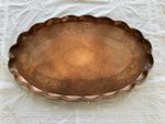 Oval Copper Tray Herbert Dyer C.1920 Mousehole Cornwall. Arts & Crafts.