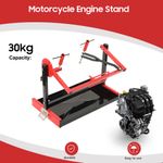 Motorcycle Engine Stand 30kg Single Twin Cylinder Rotating with Drip Tray