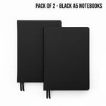 A5 Notebook, 2 Pack Notebook A5 200 Pages 100 GSM Journal Notebook Hardback Note