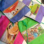 Muppets Most Wanted Beaker Kermit Miss Piggy 2014 Subway Drawstring Bags x 4 