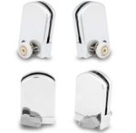 4 x Kudos Shower Door wheels and guides 2 top rollers and L+R bottom guides