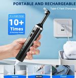 Tooth Polisher Electric Plaque Remover Teeth Whitening Kit with 5 Heads 4 Modes