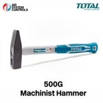 Total Tools -  500g Machinist Hammer, Forged Steel, Fibreglass