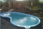 CORAL 5.3m 16,000L Fibreglass Kidney Plunge Pool Pond liner Garden Swim Swimming