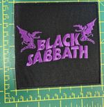BLACK SABBATH PURPLE LOGO WIDE WOVEN SEW OR IRON ON PATCH OFFICIALLY LICENSED