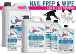 Prep And Wipe Nail Gel Polish Cleanser Cleaner UV LED Manicure 100ml to 10 Litre