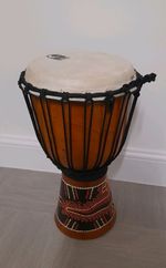 Handmade African Cow Leather Djembe Drum 8" Traditional Music Instrument