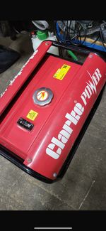 Clarke PG3800A Portable Power Generator AVR Voltmeter 15L Home Backup Red