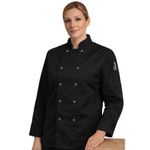 Black Chefs Jacket Unisex Long and Short Sleeve Professional Kitchen Uniform